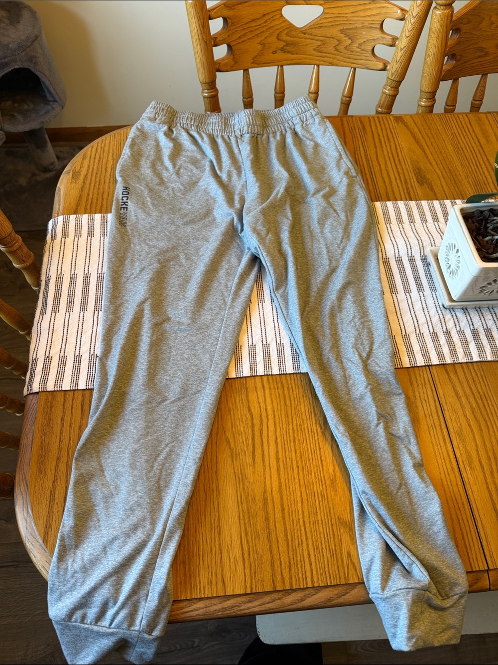 Men's Heather Gray Jogger Sweatpants with Elastic Waist